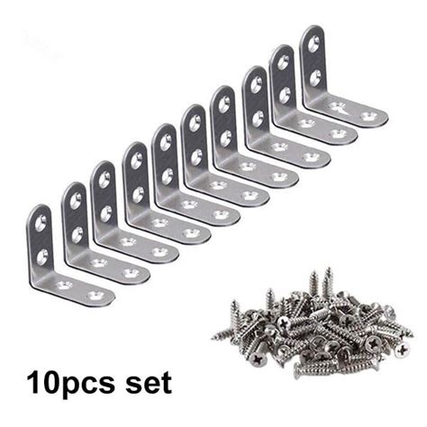 l brackets for shelves|10pcs Right Angle L Bracket Brace Set with Screws .